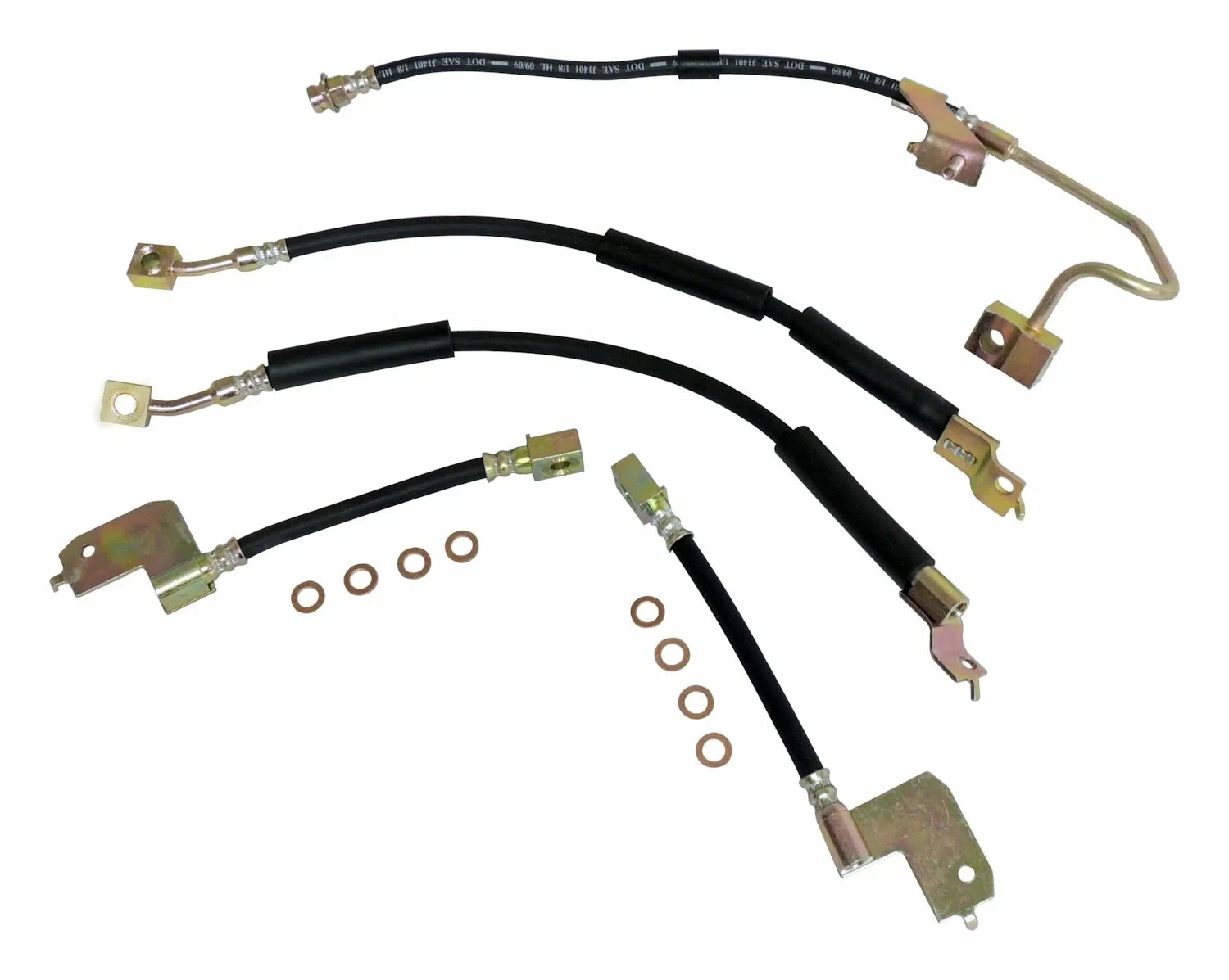 Crown Automotive - Steel Black Brake Hose Kit - BHK7
